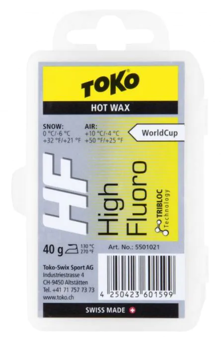 TOKO HF Hot Wax Yellow 0°-6°C, 40g | Skiwax Europe