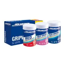 Holmenkol 3xLoipe Grip Wax 45g (Red, Violet spez., Blue spez.)