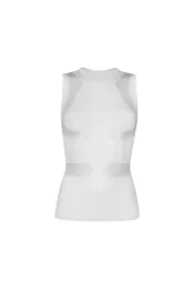 Spring Sleeveless T-shirt for Woman, White