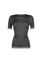 Spring Short Sleeve T-shirt for Woman, Dark Grey