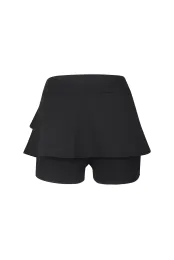 Spring Training Shorts with Skirt for woman, Black