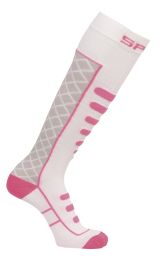 Spring Ski Touring Socks, White/Pink
