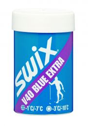 SWIX V40 Blue Extra Grip Wax -1°...-7°C/-3°...-10°C, 45g