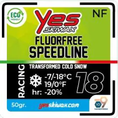 Yeswax Speedline Fluor Free Racing paraffin, -7...-18, 150gr
