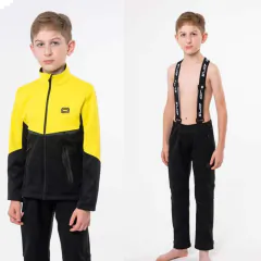 Arswear Kid's XC warm-up set, softshell, yellow