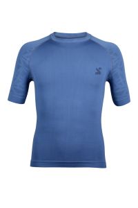 Spring Short Sleeve Training T-shirt for Man, Blue