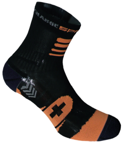 Spring Socks, Black/Orange