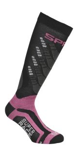 Spring Ski Race Socks, Black/Pink